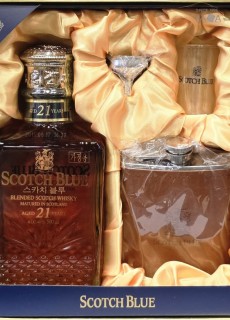 스카치블루21년 힙플라스크 잔셋트 500ml